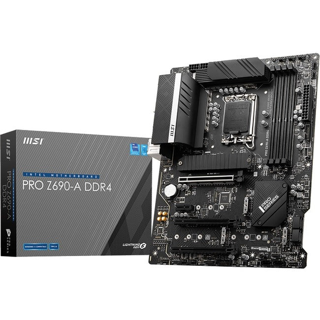 MSI Z690-A DDR4 Desktop Motherboard - Intel Z690 Chipset - Socket LGA-1700 - Intel Optane Memory Ready - ATX - PROZ690ADDR4