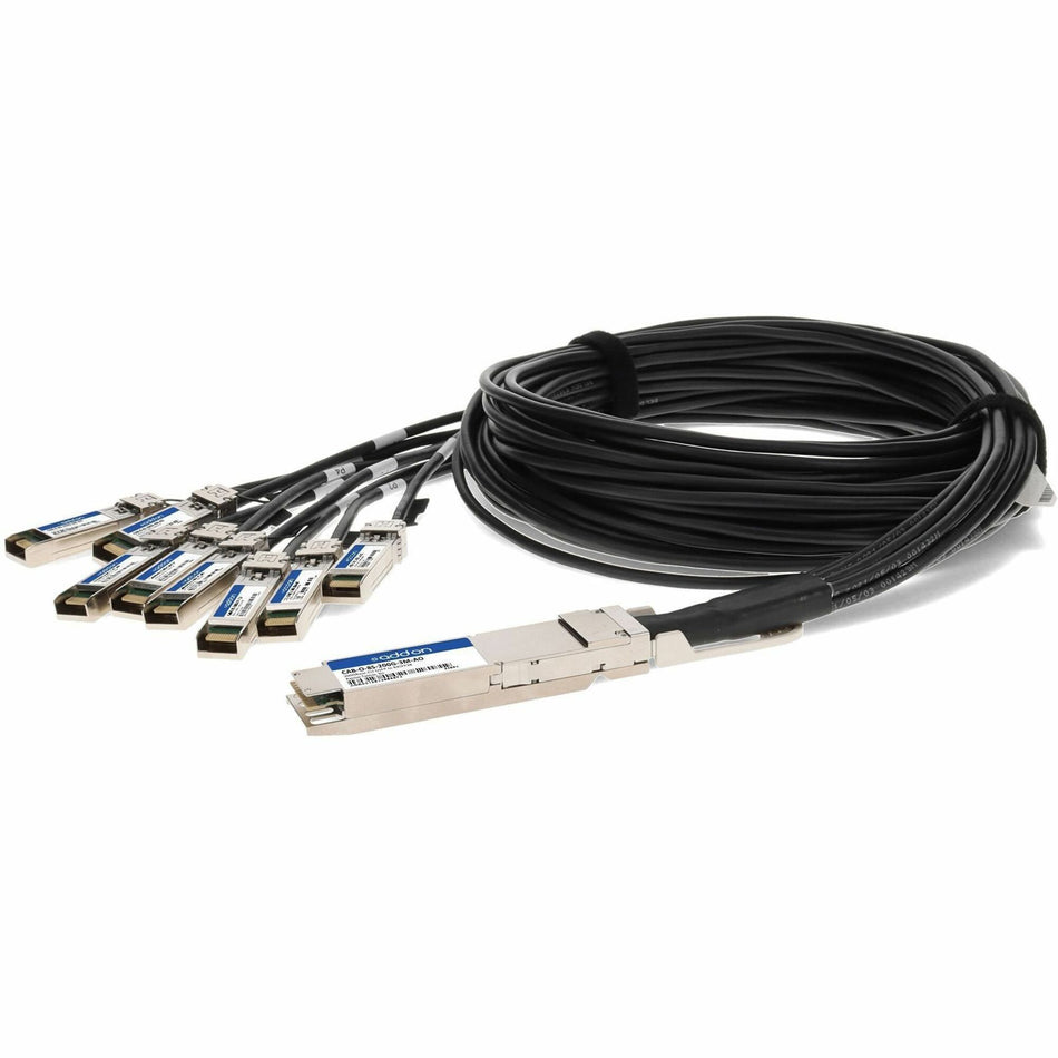 AddOn Arista Networks&reg; CAB-O-8S-200G-3M Compatible TAA Compliant 200GBase-CU OSFP to 8xSFP28 Direct Attach Cable (Passive Twinax, 3m) - CAB-O-8S-200G-3M-AO