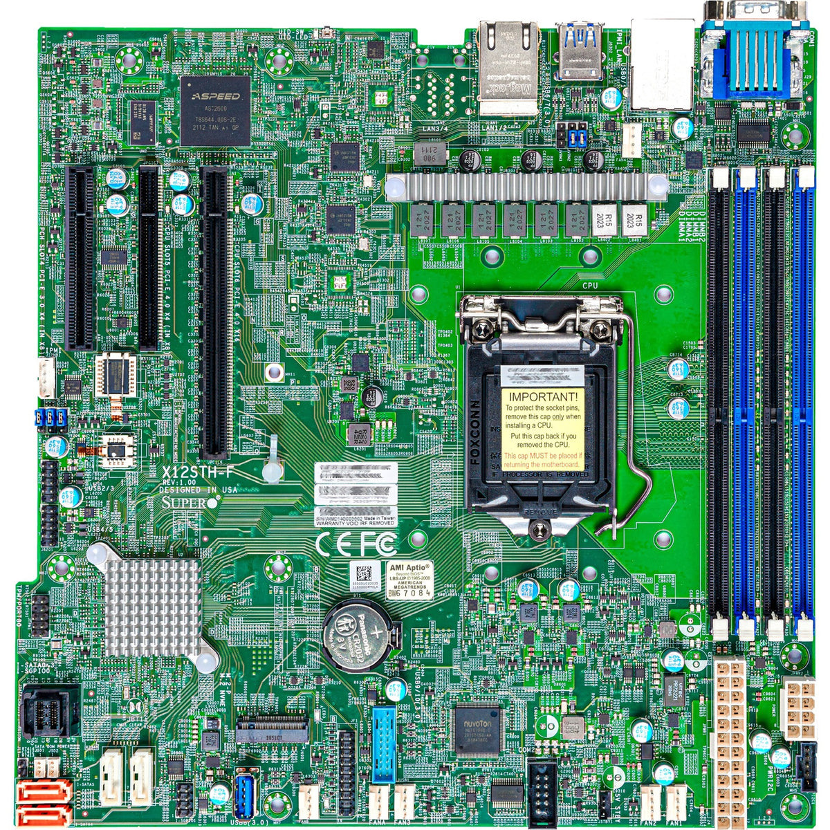 Supermicro X12STH-F Workstation Motherboard - Intel C256 Chipset - Socket LGA-1200 - Micro ATX - MBD-X12STH-F-O