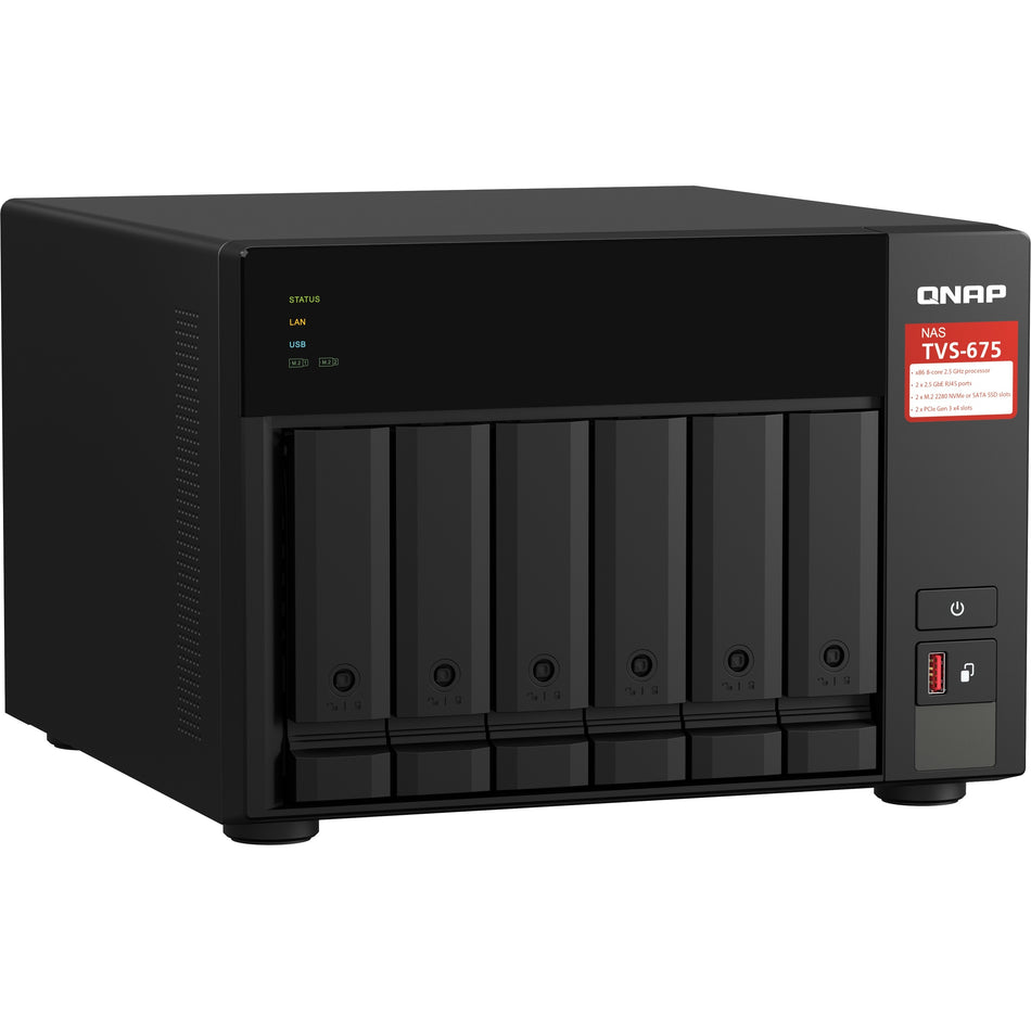 QNAP TVS-675 SAN/NAS Storage System - TVS-675-8G-US