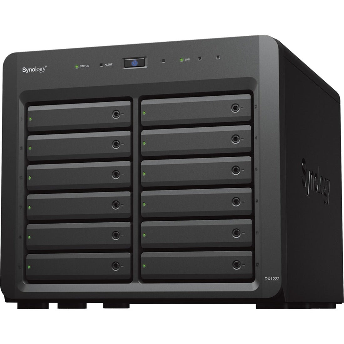 Synology DX1222 Drive Enclosure Serial Attached SCSI (SAS), SATA - Mini-SAS HD Host Interface Desktop - DX1222