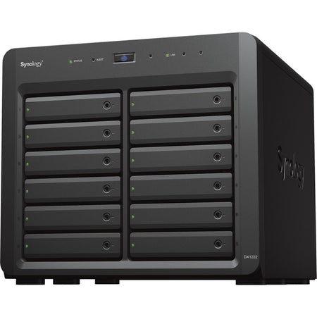 Synology DX1222 Drive Enclosure Serial Attached SCSI (SAS), SATA - Mini-SAS HD Host Interface Desktop - DX1222
