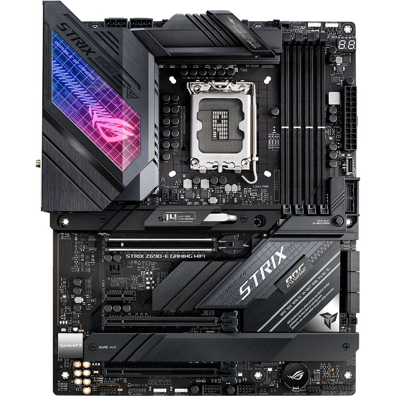 Asus ROG Strix Z690-E GAMING WIFI Desktop Motherboard - Intel Z690 Chipset - Socket LGA-1700 - Intel Optane Memory Ready - ATX - ROG STRIX Z690-E GAMING WIFI