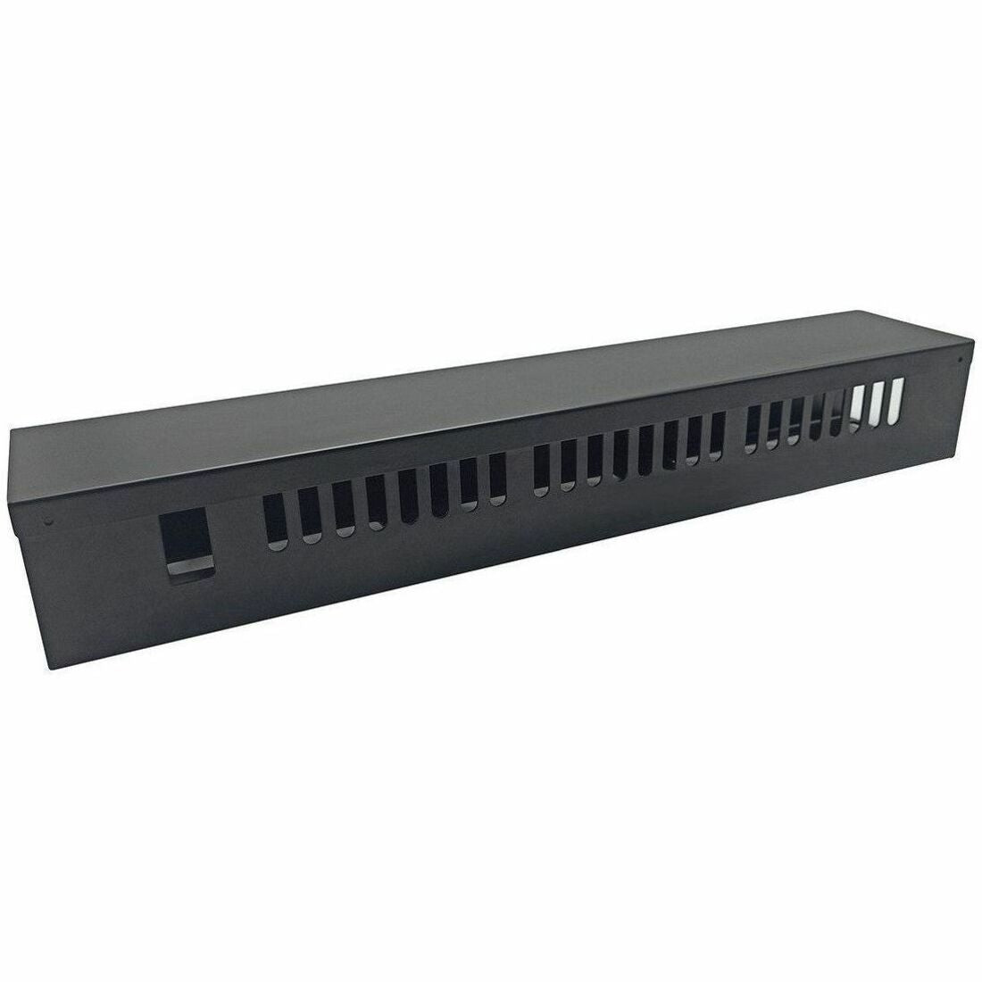 Monoprice 2U 19in Metal Rackmount Cable Management Panel - 42827