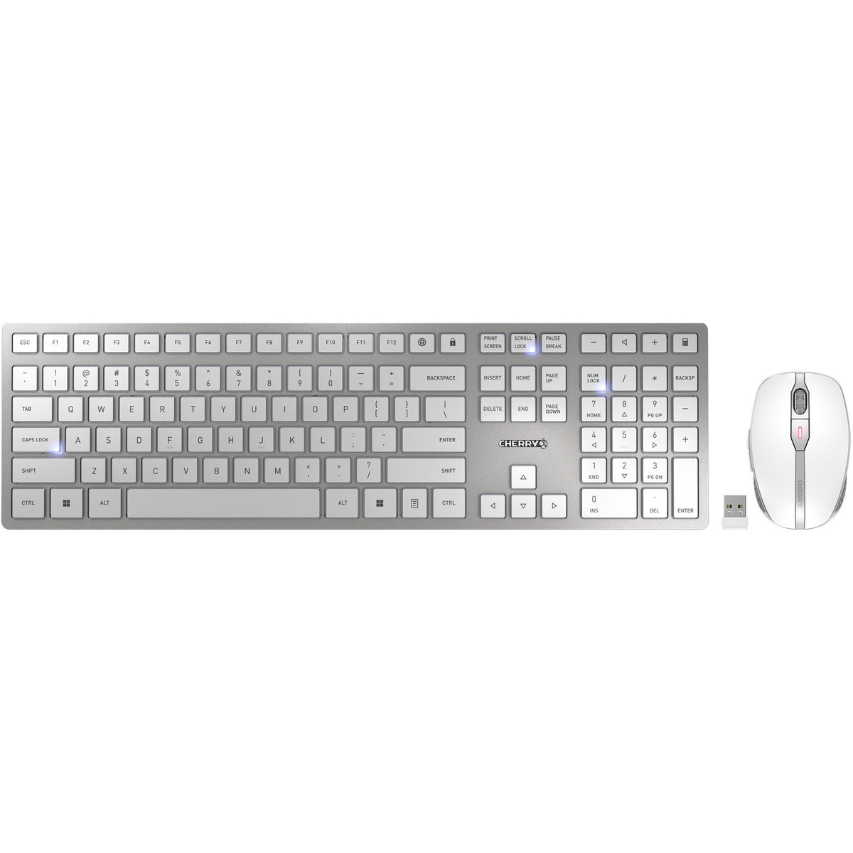 CHERRY DW 9100 SLIM Rechargeable Wireless Keyboard and Mouse - JD-9100US-1