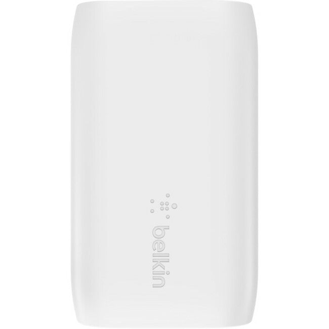 Belkin 37W Portable Dual Port USB-C Wall Charger - 1xUSB-A (12W), 1xUSB-C (30W) - Fast Charging - Power Adapter - White - WCB007DQWH