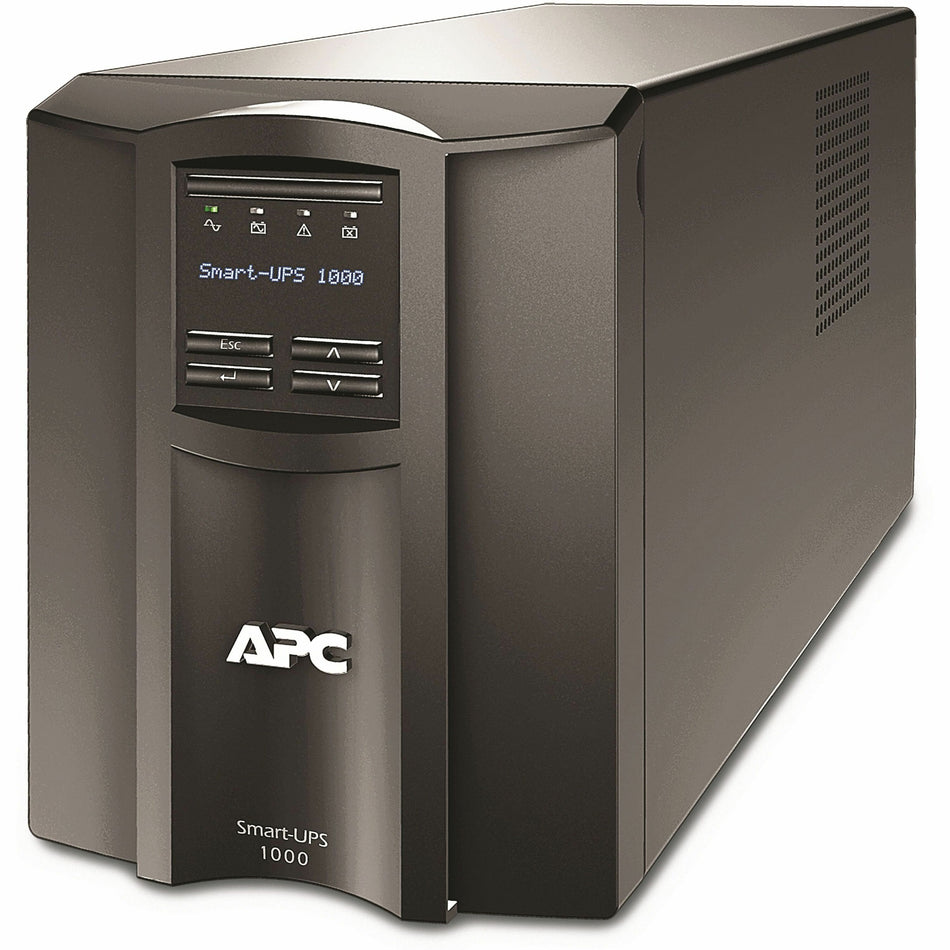 [TAA] APC Smart-UPS, Line Interactive, 1000VA, Tower, 120V, 8x NEMA 5-15R outlets, SmartConnect Port+SmartSlot, AVR, LCD, TAA - SMT1000CUS