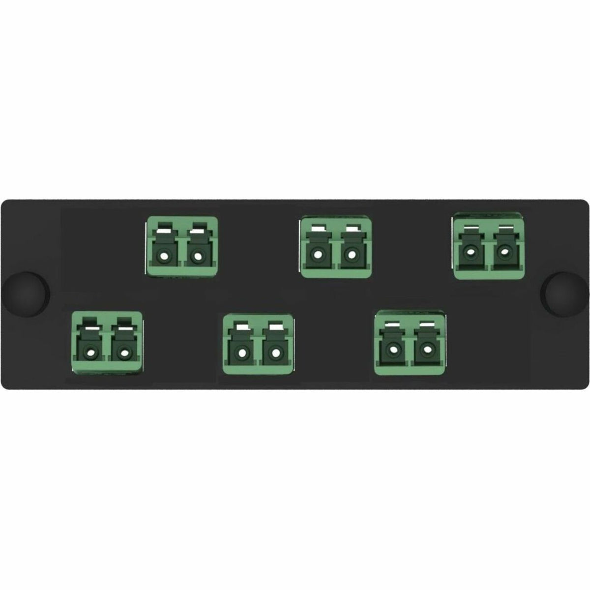 Panduit Opticom Fiber Adapter Panel, OS2, 6 LC Duplex, APC Green - FAP6WAGDLCZ