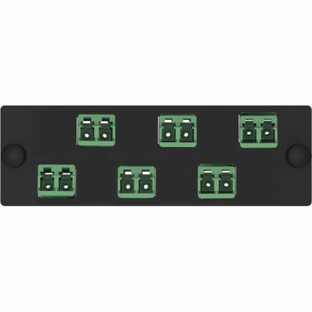 Panduit Opticom Fiber Adapter Panel, OS2, 6 LC Duplex, APC Green - FAP6WAGDLCZ