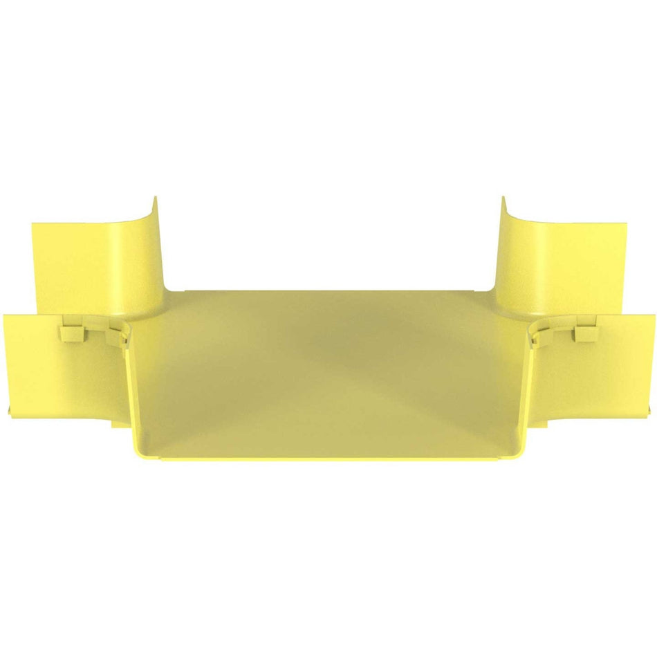 Panduit FiberRunner&reg; 4-Way Cross Fitting, 12x4, Yellow - FRFWC12X4LYL