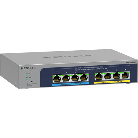Netgear 8-port Ultra60 PoE++ Multi-Gigabit (2.5G) Ethernet Plus Switch - MS108EUP-100NAS