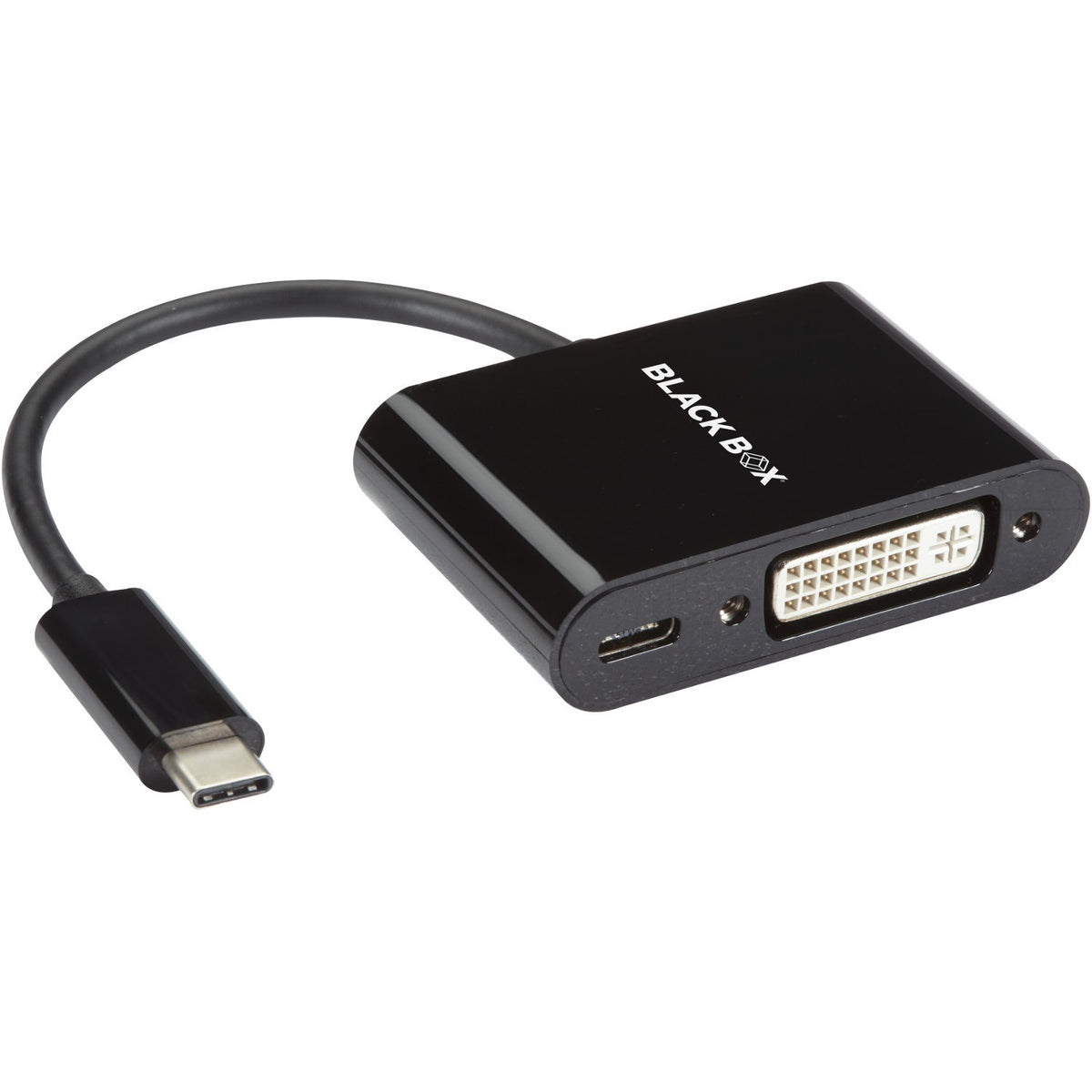 Black Box USB-C to DVI Adapter with 60W Power Delivery, 4K60, HDR - VA-USBC31-DVIC