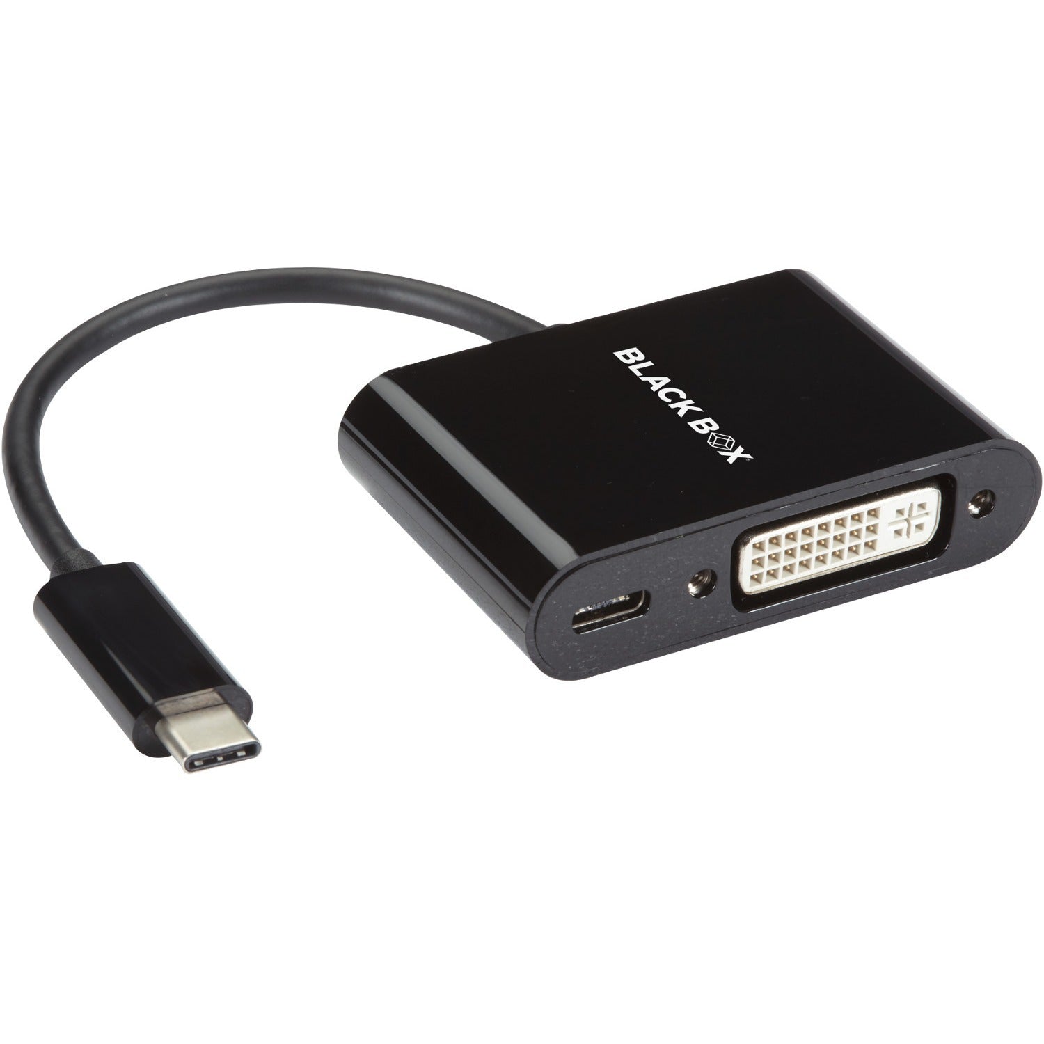 Black Box USB-C to DVI Adapter with 60W Power Delivery, 4K60, HDR - VA-USBC31-DVIC