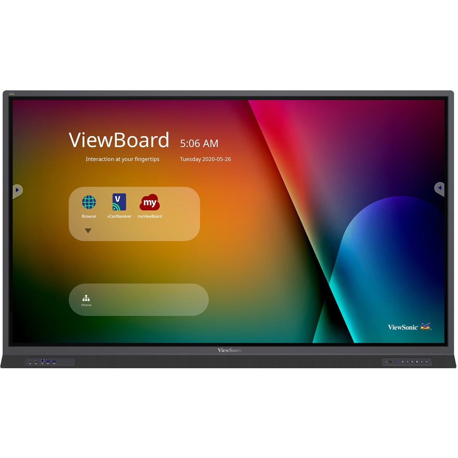 ViewSonic ViewBoard IFP7552-1TAA - 4K TAA Compliant Interactive Display with Integrated Software - 400 cd/m2 - 75" - IFP7552-1TAA