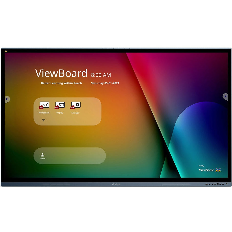 ViewSonic ViewBoard IFP7562 - 4K UHD Interactive Display with Integrated Software, 65W USB C, RJ45 - 350 cd/m2 - 75" - IFP7562