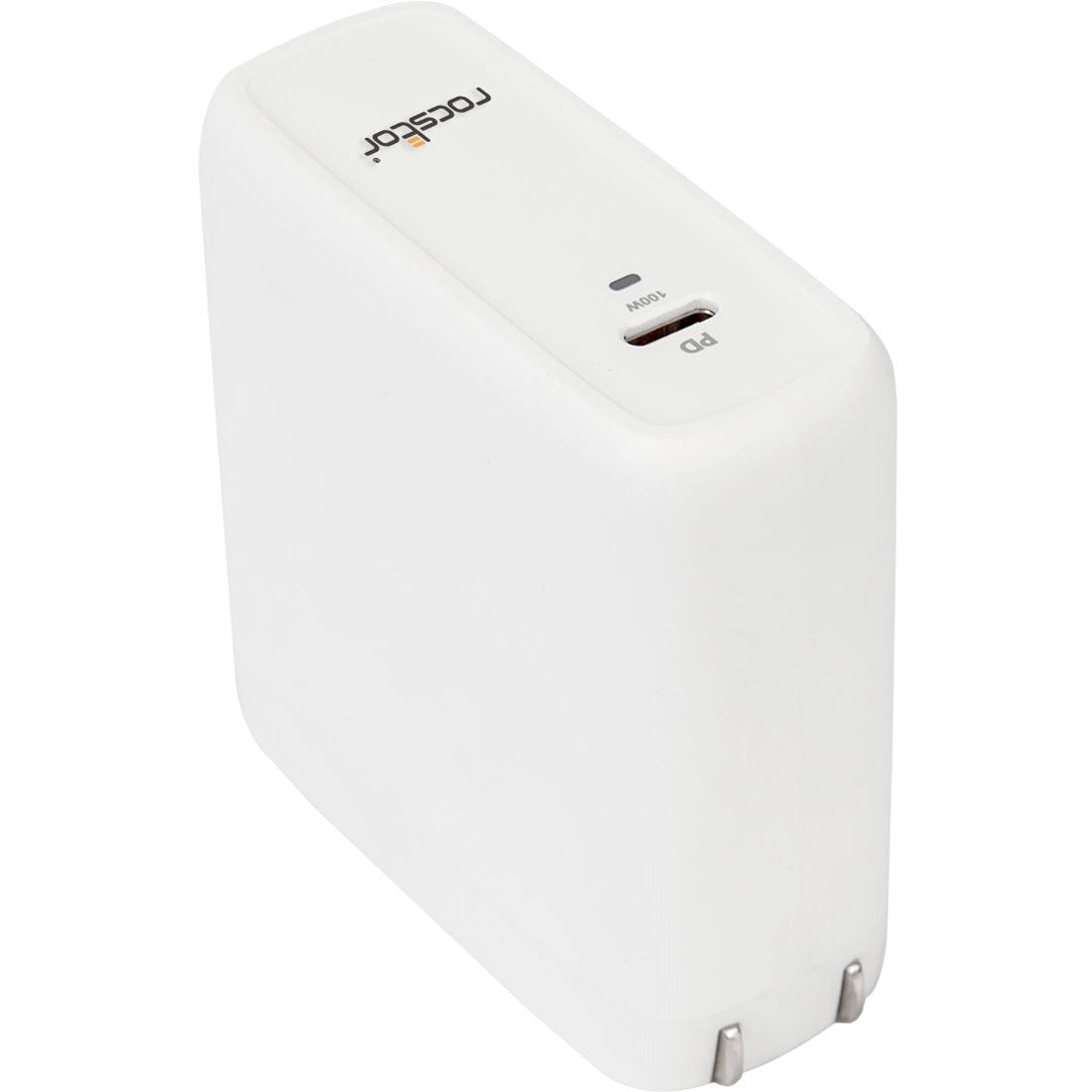 Rocstor 100W Smart USB-C Power Adapter - A/C Charger for Apple&reg; MacBook&reg;, MacBook Air&reg;, MacBook Pro&reg; 13" (61W), MacBook Pro&reg; 14" (67W), MacBook Pro&reg; 15.6" (87W), MacBook Pro&reg; 16" (96W) with USB=C, Chromebook&reg;, HP&reg;, Dell&reg;, Lenovo&reg; - Compatible with any USB-C-enabled Laptop device up to 100W - UL & FCC/CE Certified - GaN technology - White - Y10A247-W1
