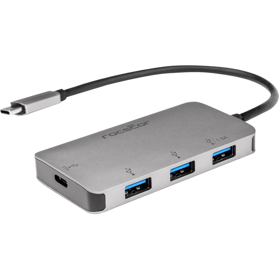 Rocstor Premium USB-C to USB-A Hub with 100W Power Delivery - Y10A254-A1