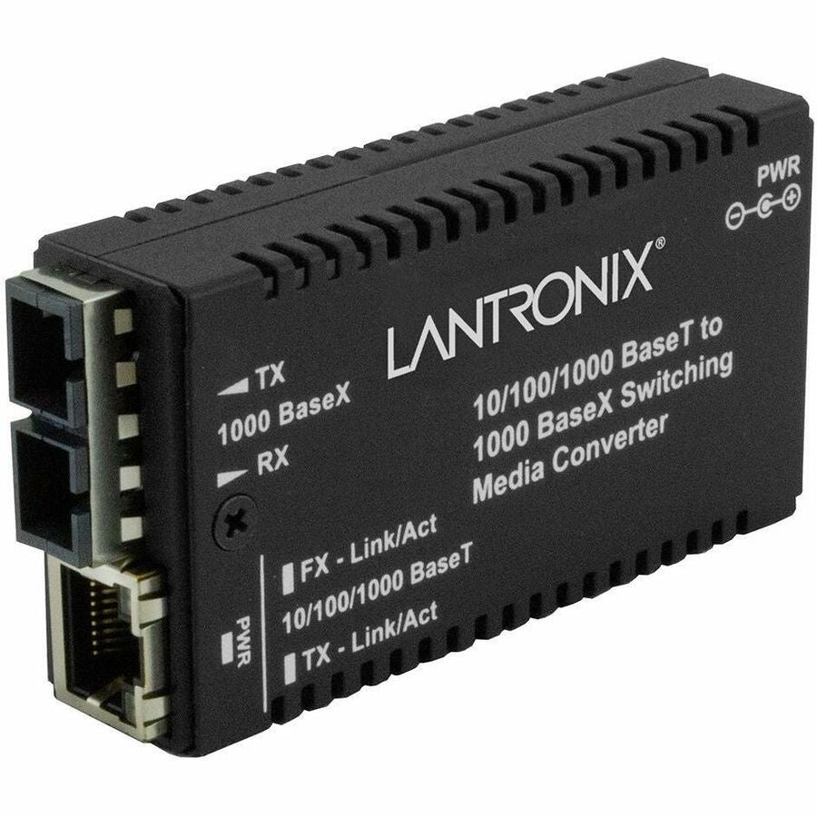 Lantronix M/GE-PSW-SX-01 Transceiver/Media Converter - M/GE-PSW-SX-01-EU