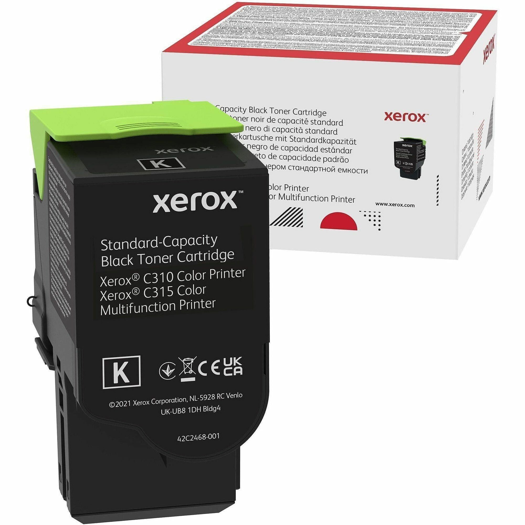 Xerox Genuine Xerox&reg; C310 Color Printer/ C315 Color Multifunction Printer Black Standard capacity Toner Cartridge (3000 Pages) - 006R04356 - 006R04356