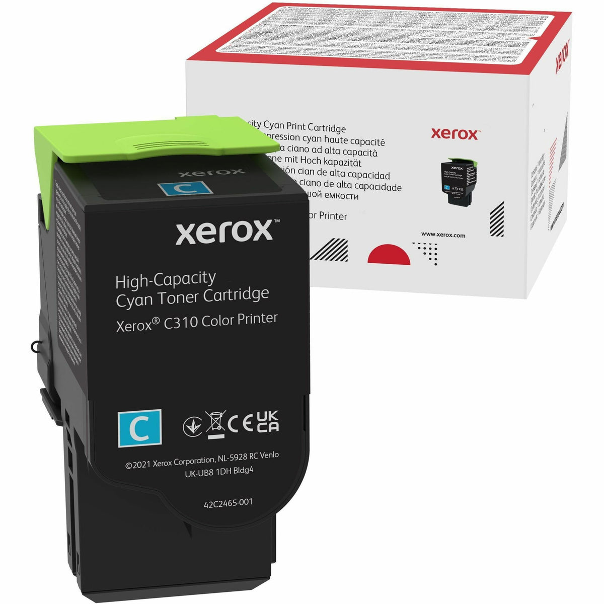 Xerox Genuine Xerox&reg; C310 Color Printer/ C315 Color Multifunction Printer Cyan High capacity Toner Cartridge (5500 Pages) - 006R04365 - 006R04365