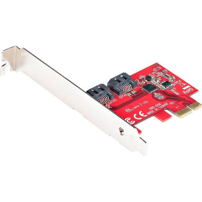 StarTech.com SATA PCIe Card, 2 Port PCIe SATA Expansion Card, 6Gbps SATA, PCI Express to SATA Adapter, Non-RAID, PCIe to SATA Converter - 2P6G-PCIE-SATA-CARD