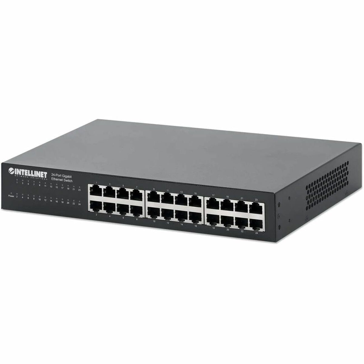 24-Port Gigabit Ethernet Switch, 24 x 10/100/1000 Mbit/s RJ45-Ports, IEEE 802.3az (Energy Efficient Ethernet), Desktop, 19" Rackmount, Metal - 561273