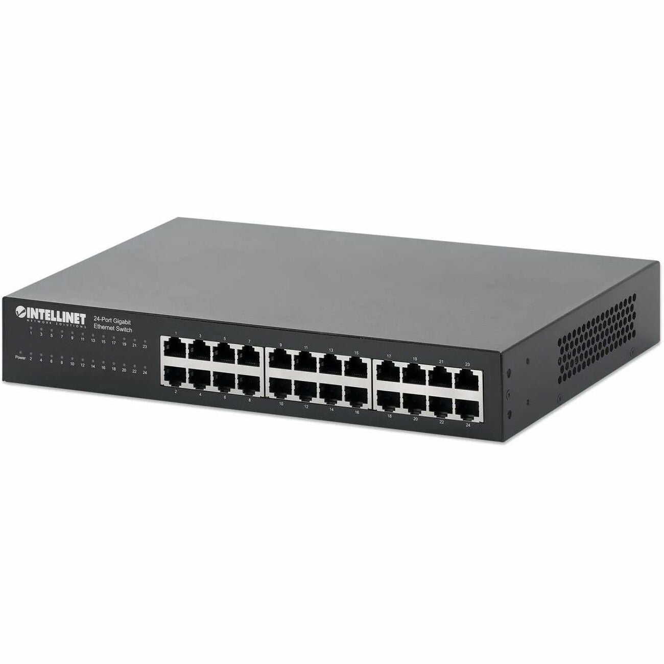 24-Port Gigabit Ethernet Switch, 24 x 10/100/1000 Mbit/s RJ45-Ports, IEEE 802.3az (Energy Efficient Ethernet), Desktop, 19" Rackmount, Metal - 561273