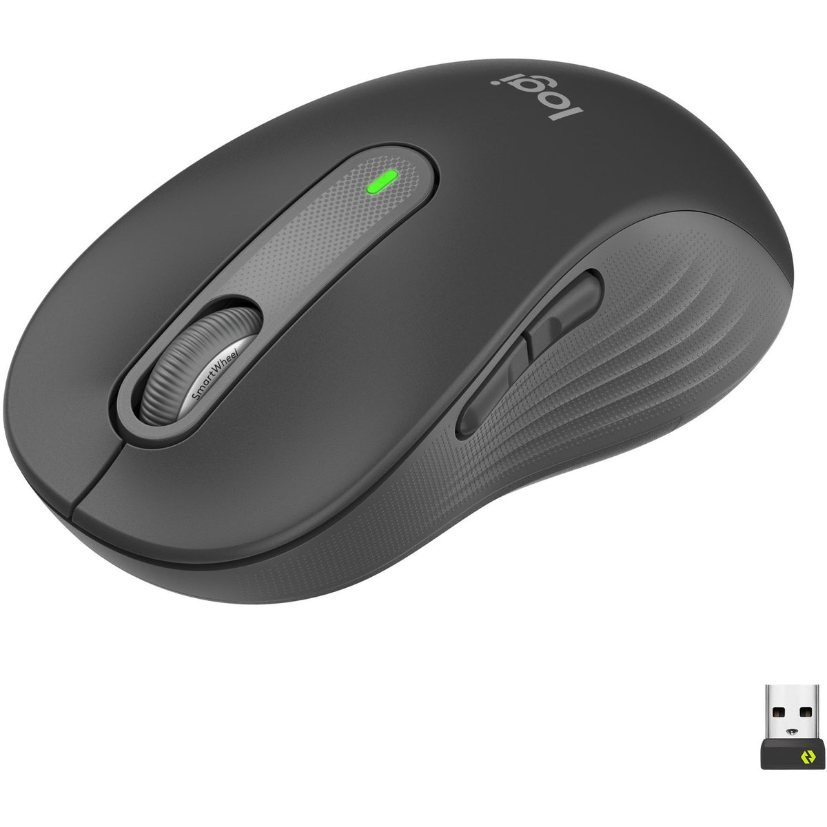 Logitech Signature M650 L Full Size Wireless Mouse - For Large Sized Hands, 2-Year Battery, Silent Clicks, Customizable Side Buttons, Bluetooth, Multi-Device Compatibility (Graphite) - 910-006231