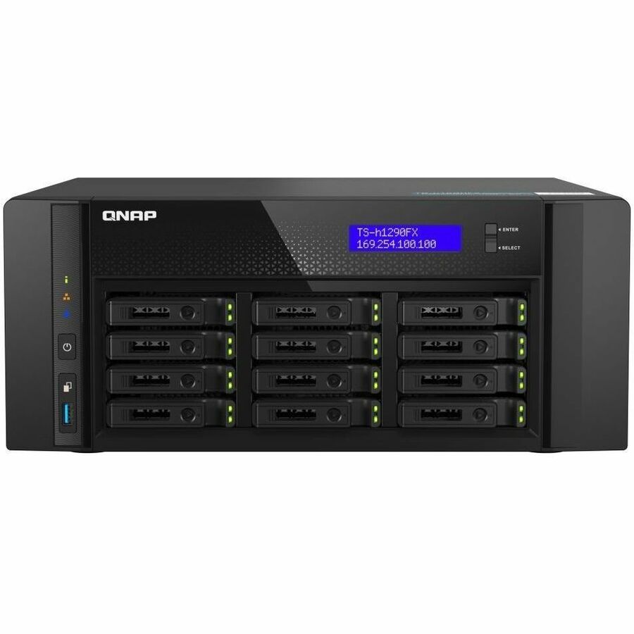 QNAP TS-h1290FX-7302P-256G SAN/NAS Storage System - TS-H1290FX-7302P-256G-US