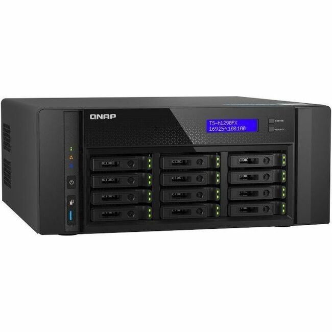 QNAP TS-h1290FX-7302P-128G SAN/NAS Storage System - TS-H1290FX-7302P-128G-US