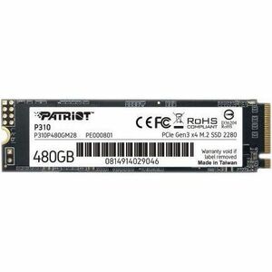 Patriot Memory P310 480 GB Solid State Drive - M.2 2280 Internal - PCI Express NVMe (PCI Express 3.0 x4) - P310P480GM28