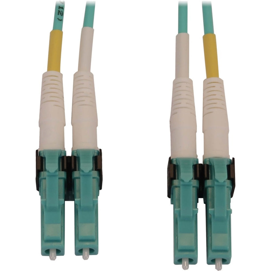 Eaton Tripp Lite Series 400G Multimode 50/125 OM4 Switchable Fiber Optic Cable (Duplex LC-PC M/M), LSZH, Aqua, 2 m (6.6 ft.) - N820X-02M-OM4