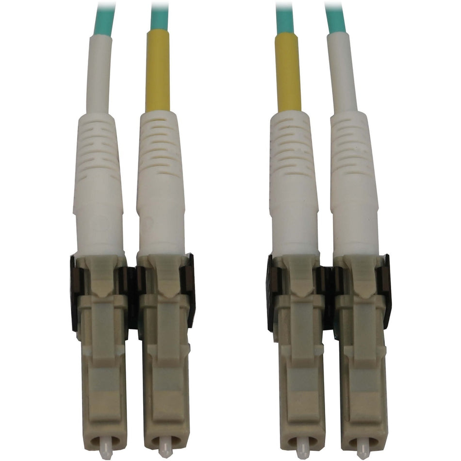 Eaton Tripp Lite Series 400G Multimode 50/125 OM3 Switchable Fiber Optic Cable (Duplex LC-PC M/M), LSZH, Aqua, 6 m (19.7 ft.) - N820X-06M