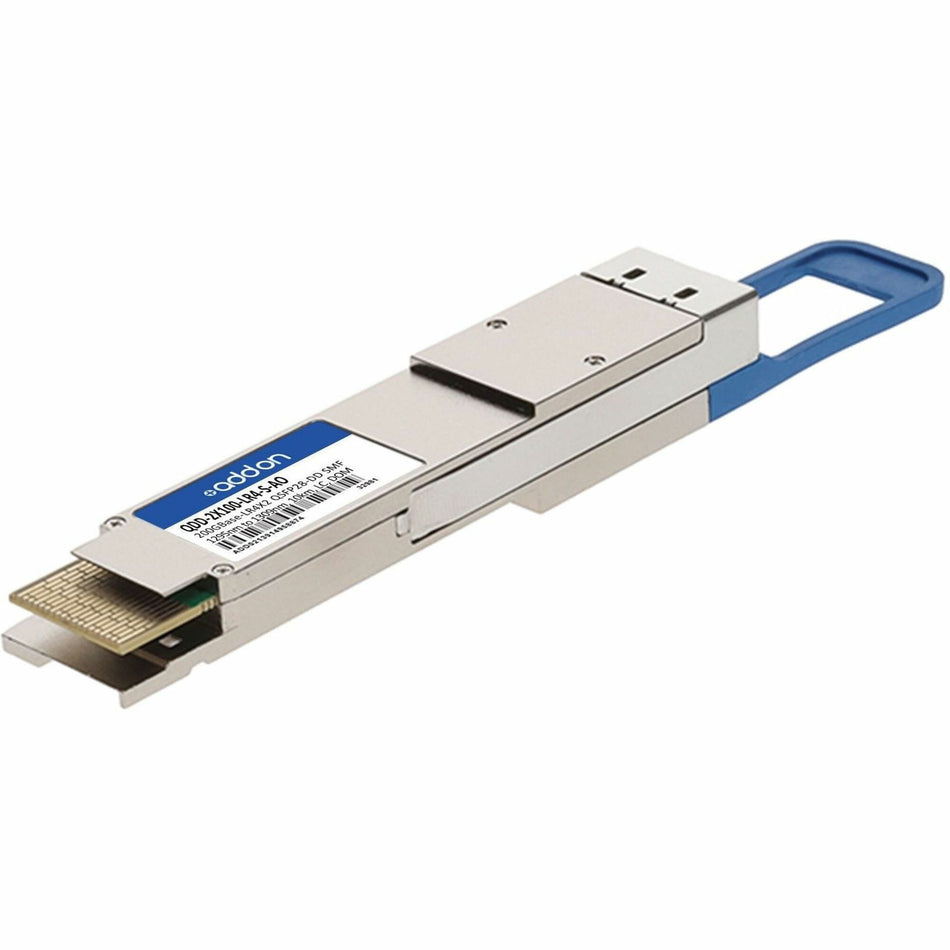 AddOn Cisco&reg; QDD-2X100-LR4-S Compatible TAA 2x100GBase-LR4 QSFP28-DD Transceiver (SMF, 1295nm to 1309nm, 10km, 2xCS, DOM) - QDD-2X100-LR4-S-AO