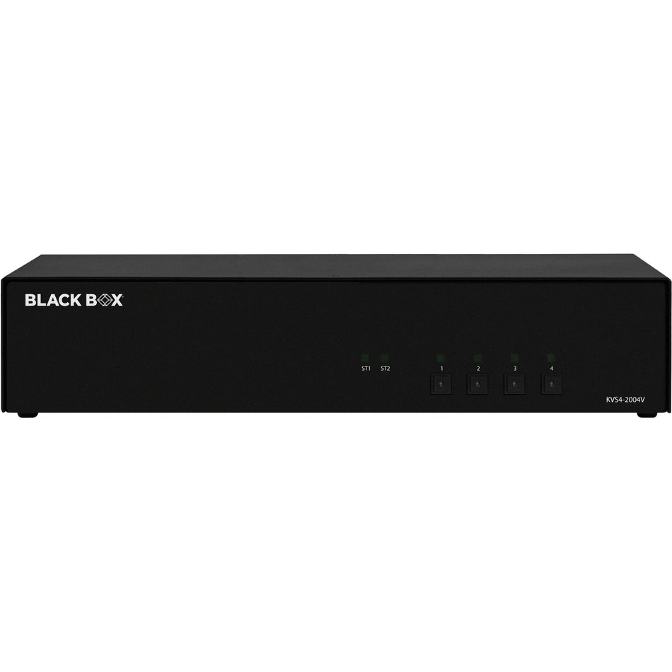 Black Box KVM Switch, NIAP 4.0 Certified - 4-Port, Dual-Monitor, DisplayPort - KVS4-2004V