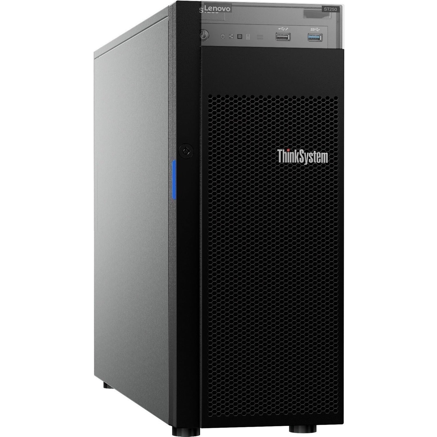 Lenovo ThinkSystem ST250 7Y45A065NA 4U Tower Server - 1 x Intel Xeon E-2224 3.40 GHz - 8 GB RAM - Serial ATA/600 Controller - 7Y45A065NA