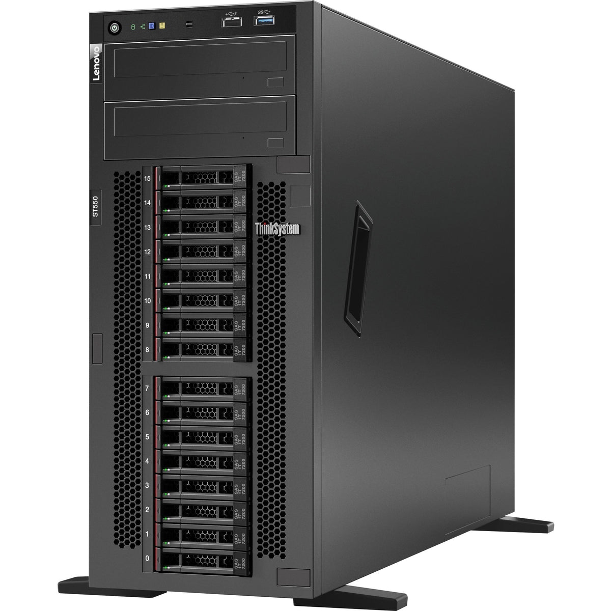 Lenovo ThinkSystem ST550 7X10A0E4NA 4U Tower Server - 1 x Intel Xeon Bronze 3204 1.90 GHz - 32 GB RAM - 12Gb/s SAS, Serial ATA/600 Controller - 7X10A0E4NA