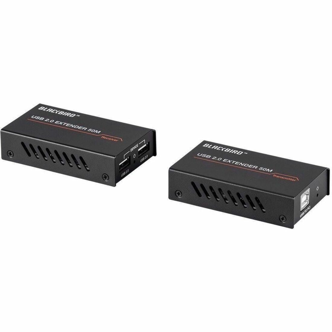 Monoprice Blackbird USB 2.0 2-Port Extender Over Cat5e/6 up to 50m/164ft - 39673