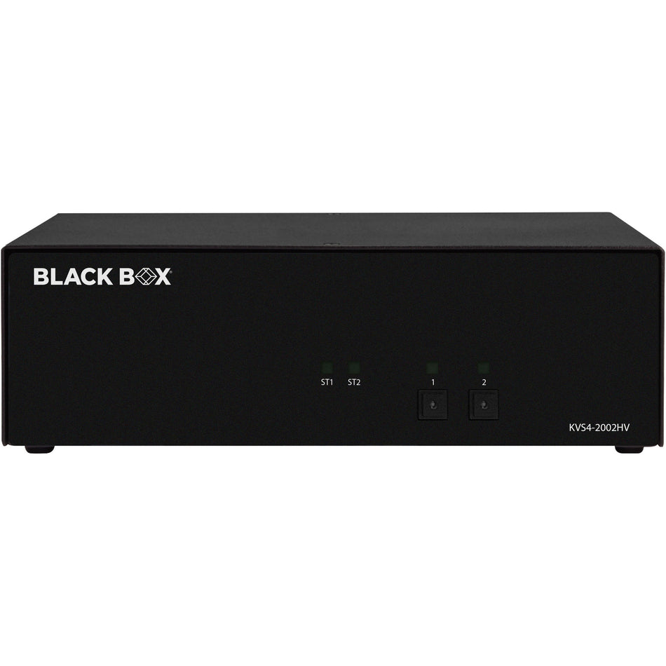 Black Box KVM Switch, NIAP 4.0 Certified - 2-Port, Dual-Monitor, FlexPort HDMI/DisplayPort - KVS4-2002HV