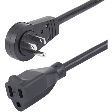 StarTech.com 3ft Power Extension Cord, Rotating Flat Plug Extension Cord, NEMA 5-15P to NEMA 5-15R Cable, 16 AWG, 125V/15A - RTPAC1013