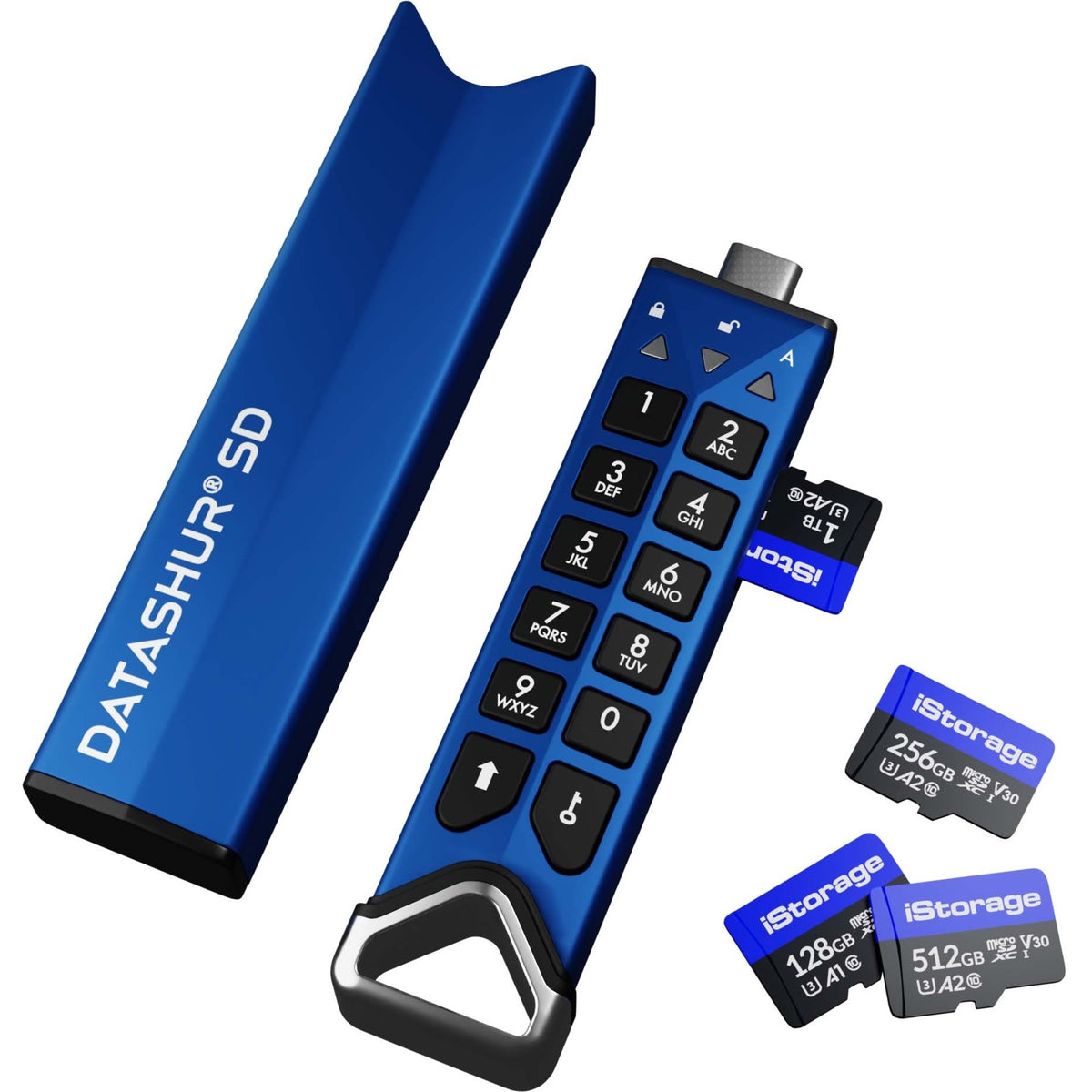 2 PACK iStorage datAshur SD Encrypted USB flash drive with removable iStorage microSD Cards (Sold separately) | password protected | secure collaboration | FIPS compliant | IS-FL-DSD-256-DP - IS-FL-DSD-256-DP