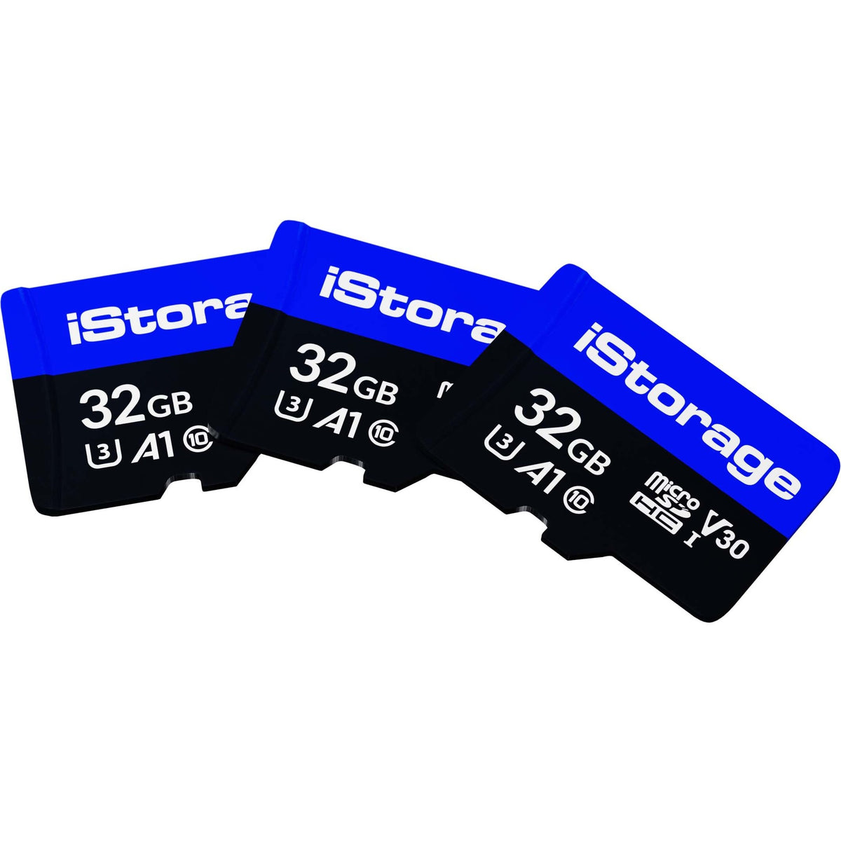 3 PACK iStorage microSD Card 32GB | Encrypt data stored on iStorage microSD Cards using datAshur SD USB flash drive | Compatible with datAshur SD drives only - IS-MSD-3-32