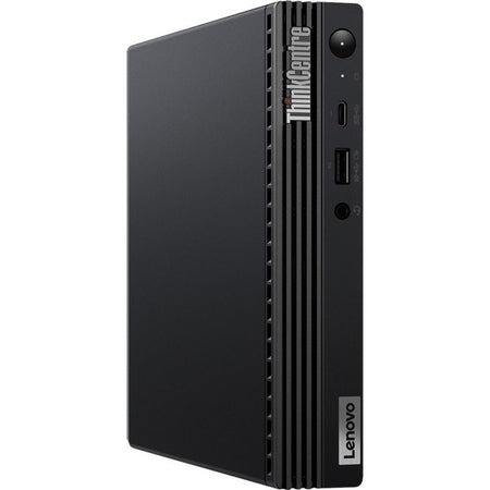 Lenovo ThinkCentre M70q Gen 3 11T3000XUS Desktop Computer - Intel Core i5 12th Gen i5-12400T Hexa-core (6 Core) 1.80 GHz - 8 GB RAM DDR4 SDRAM - 128 GB NVMe M.2 PCI Express PCI Express NVMe 3.0 SSD - Tiny - Black - 11T3000XUS