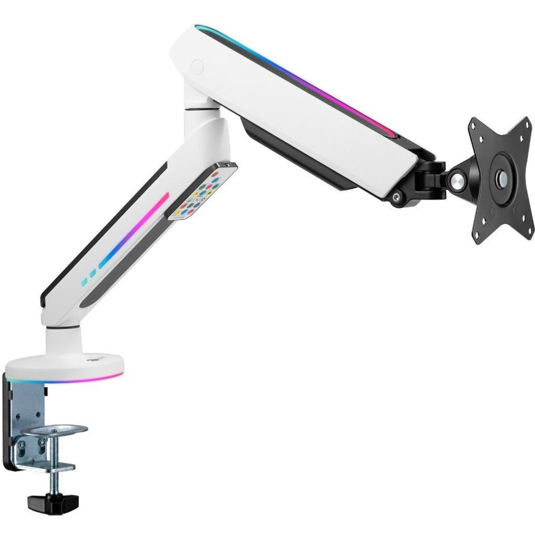 SIIG Premium Single Monitor Arm Desk Mount with Gaming RGB Lighting - CE-MT3J11-S1