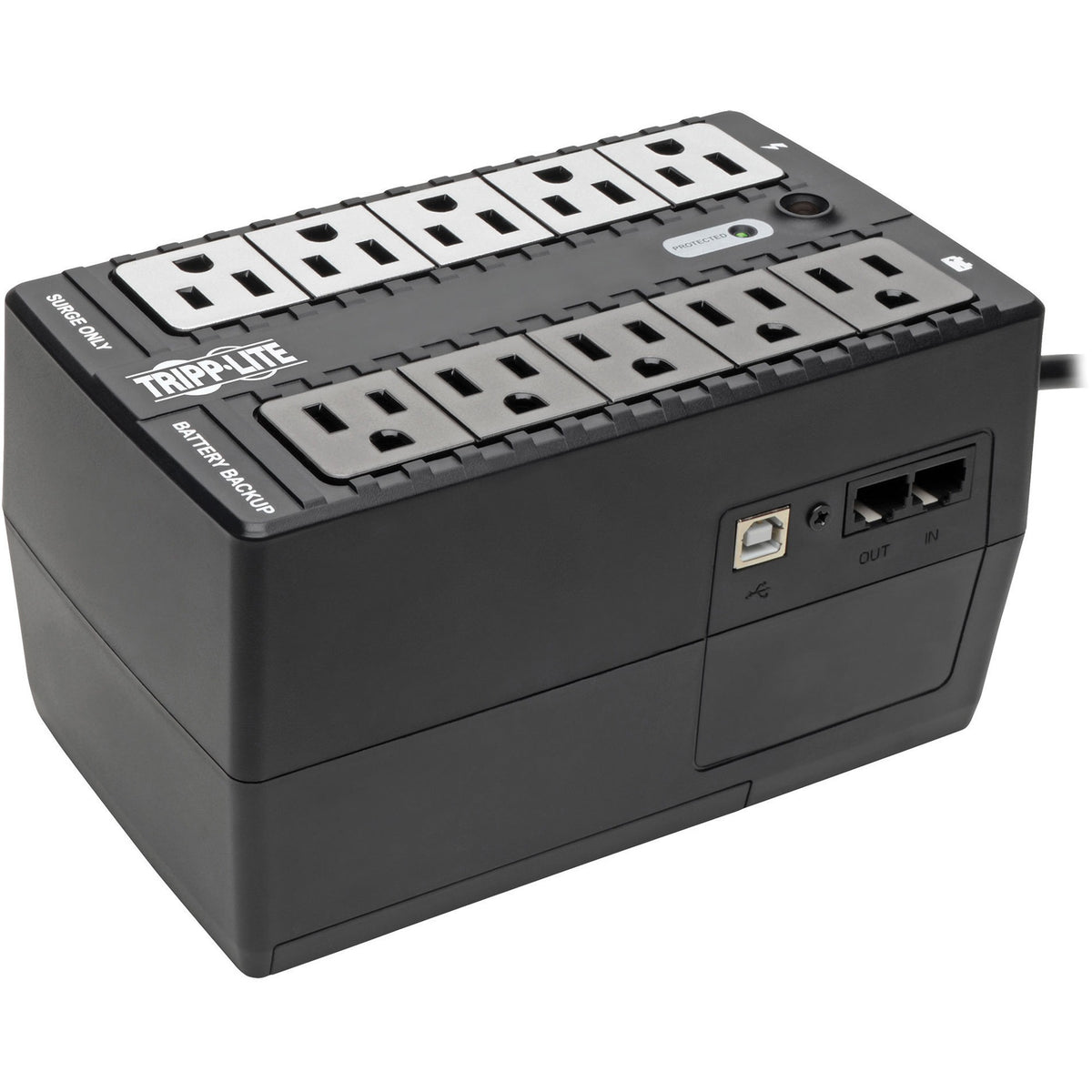 Tripp Lite by Eaton UPS 550VA 300W Standby UPS - 10 NEMA 5-15R Outlets 120V 50/60 Hz USB 5-15P Plug Desktop/Wall Mount - INTERNET550U
