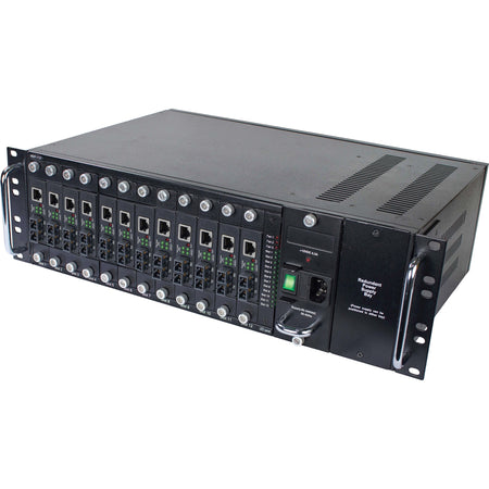 Tripp Lite by Eaton 12-Slot Media Converter Chassis for Select N784-H and N785-H Models, 3U Rack Mount - N785-CH12
