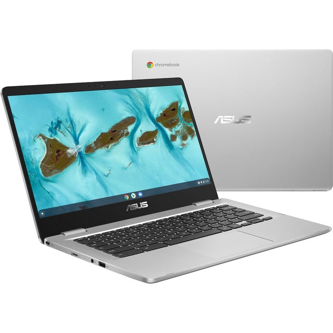 Asus Chromebook C424 C424MA-WH44F 14" Chromebook - Full HD - 1920 x 1080 - Intel Celeron N4020 Dual-core (2 Core) 1.10 GHz - 4 GB Total RAM - 64 GB Flash Memory - Silver - C424MA-WH44F
