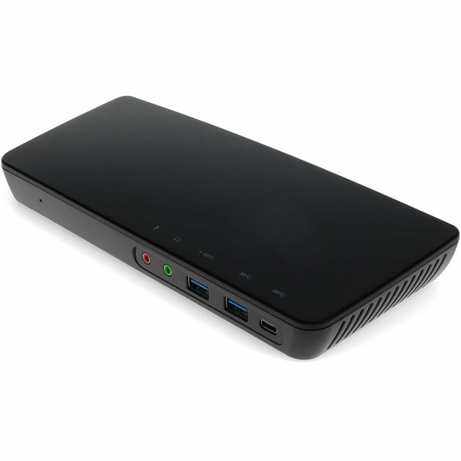 AddOn USB 3.1 (C) to USB 3.1 (C) PD, 2x USB 3.0 (A), 2x USB 2.0 (A), USB 3.1 (C), HDMI 4K, 2x Displayport 4K, RJ-45, Audio, and Mic Black Docking Station - USBC22322C31H42D4RJAM-DK