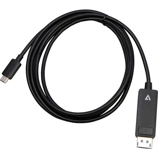 V7 USB-C Male to DisplayPort 1.4 Male 32.4 Gbps 8K/4K UHD - V7USBCDP14-2M