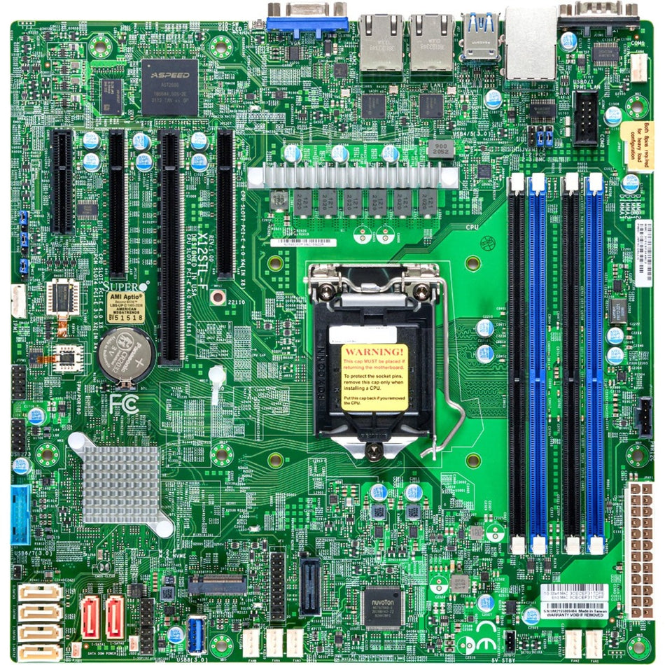 Supermicro X12STL-F Workstation Motherboard - Intel C252 Chipset - Socket LGA-1200 - Micro ATX - MBD-X12STL-F-O